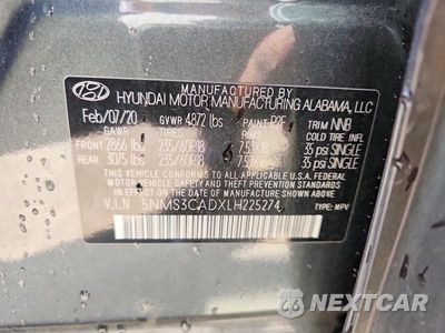 Zdjęcie 13 z 13 samochodu: 2020 HYUNDAI SANTA FE SEL VIN:5NMS3CADXLH225274 - miniatura