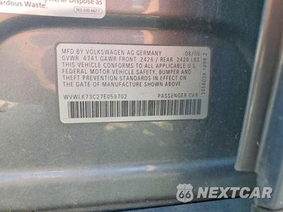 Zdjęcie 12 z 12 samochodu: 2007 VOLKSWAGEN PASSAT 2.0T WAGON VALUE VIN:WVWLK73C27E059702 - miniatura