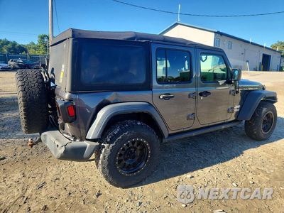 Trzecie zdjęcie samochodu z tyłu: 2018 JEEP WRANGLER UNLIMITED SPORT VIN:1C4HJXDN8JW250857 - miniatura
