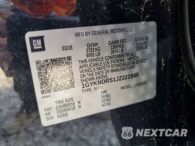 Zdjęcie 14 z 14 samochodu: 2018 CADILLAC XT5 LUXURY VIN:1GYKNDRS1JZ222849 - miniatura