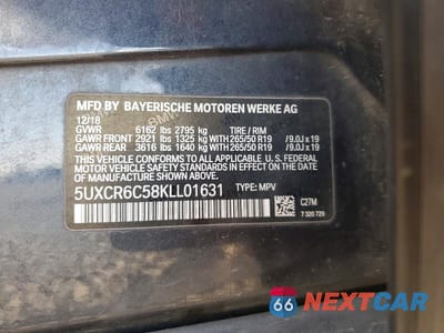Zdjęcie 13 z 13 samochodu: 2019 BMW X5 XDRIVE40I VIN:5UXCR6C58KLL01631 - miniatura