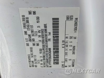 Zdjęcie 12 z 12 samochodu: 2018 FORD F150 SUPER CAB VIN:1FTFX1E50JKC82498 - miniatura
