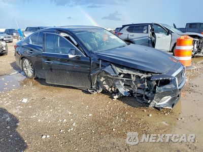 Czwarte zdjęcie samochodu z boku: 2019 INFINITI Q50 3.0T LUXE VIN:JN1EV7AP8KM540366 - miniatura