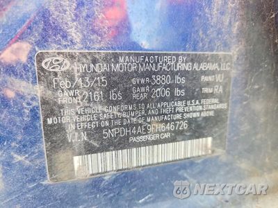 Zdjęcie 12 z 12 samochodu: 2015 HYUNDAI ELANTRA SE VIN:5NPDH4AE9FH646726 - miniatura
