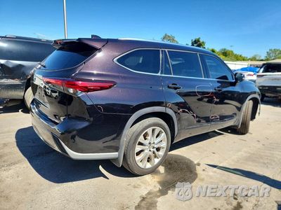 Trzecie zdjęcie samochodu z tyłu: 2020 TOYOTA HIGHLANDER LIMITED VIN:5TDDZRBH3LS010408 - miniatura