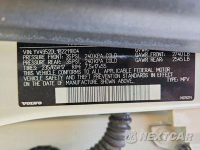 Zdjęcie 13 z 13 samochodu: 2011 VOLVO XC60 3.2 VIN:YV4952DL1B2211804 - miniatura