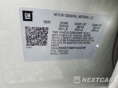 Zdjęcie 12 z 12 samochodu: 2021 CHEVROLET MALIBU LS VIN:1G1ZB5ST5MF014249 - miniatura