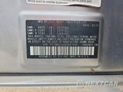 Zdjęcie 12 z 12 samochodu: 2012 SUBARU LEGACY 2.5I PREMIUM VIN:4S3BMBC66B3247680 - miniatura