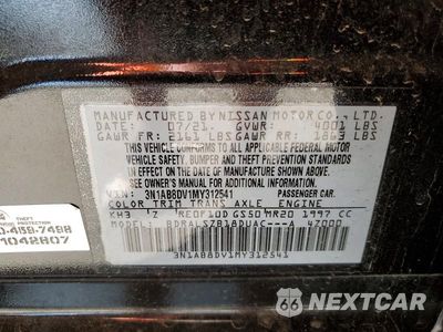 Zdjęcie 12 z 12 samochodu: 2021 NISSAN SENTRA SR VIN:3N1AB8DV1MY312541 - miniatura