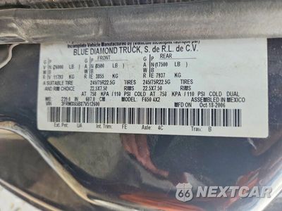 Zdjęcie 12 z 13 samochodu: 2007 FORD F650 SUPER DUTY VIN:3FRWX65B87V512600 - miniatura