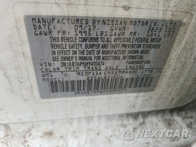 Zdjęcie 12 z 12 samochodu: 2017 NISSAN SENTRA S VIN:3N1AB7AP6HY400474 - miniatura