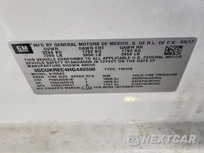 Zdjęcie 12 z 12 samochodu: 2017 CHEVROLET SILVERADO K1500 LT VIN:3GCUKREC4HG449398 - miniatura