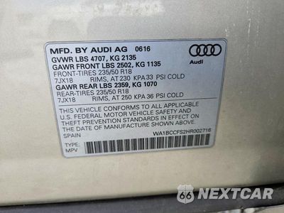 Zdjęcie 13 z 13 samochodu: 2017 AUDI Q3 PREMIUM VIN:WA1BCCFS2HR002716 - miniatura