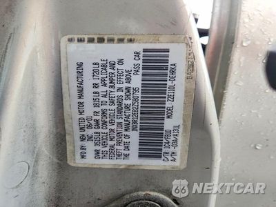 Zdjęcie 12 z 12 samochodu: 2002 TOYOTA COROLLA CE VIN:1NXBR12E82Z580795 - miniatura