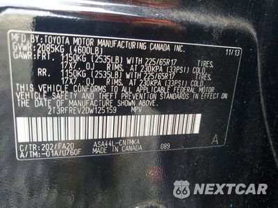 Zdjęcie 13 z 13 samochodu: 2013 TOYOTA RAV4 XLE VIN:2T3RFREV2DW125159 - miniatura