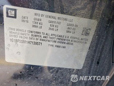 Zdjęcie 12 z 12 samochodu: 2017 CHEVROLET CRUZE PREMIER VIN:1G1BF5SM1H7139571 - miniatura