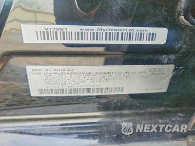 Zdjęcie 12 z 12 samochodu: 2007 AUDI A4 2.0T QUATTRO VIN:WAUDF78E07A127812 - miniatura