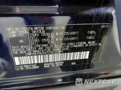 Zdjęcie 14 z 14 samochodu: 2019 TOYOTA RAV4 XLE VIN:JTMP1RFV5KD047278 - miniatura