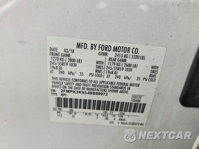 Zdjęcie 13 z 13 samochodu: 2018 FORD EDGE TITANIUM VIN:2FMPK3K93JBB89972 - miniatura