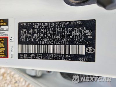 Zdjęcie 12 z 12 samochodu: 2014 TOYOTA CAMRY SE VIN:4T1BF1FK2EU377589 - miniatura