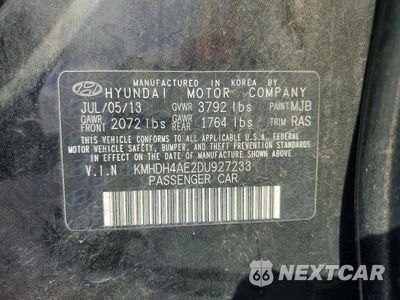 Zdjęcie 13 z 13 samochodu: 2013 HYUNDAI ELANTRA GLS VIN:KMHDH4AE2DU927233 - miniatura