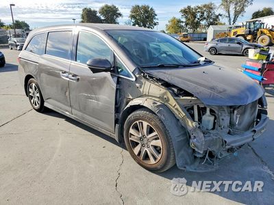 Czwarte zdjęcie samochodu z boku: 2015 HONDA ODYSSEY TOURING VIN:5FNRL5H91FB031377 - miniatura