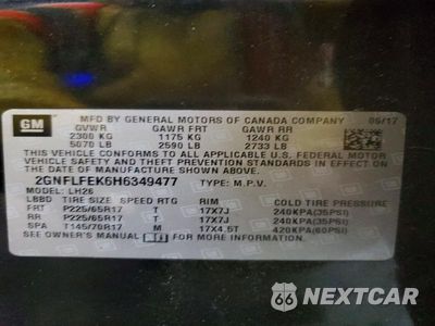 Zdjęcie 13 z 13 samochodu: 2017 CHEVROLET EQUINOX LT VIN:2GNFLFEK6H6349477 - miniatura