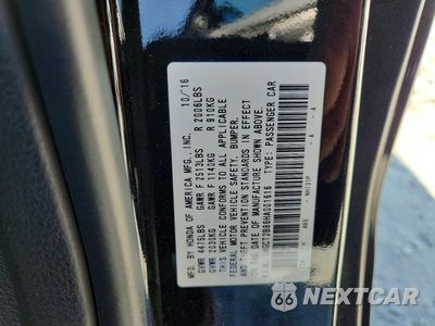 Zdjęcie 13 z 13 samochodu: 2017 HONDA ACCORD EXL VIN:1HGCT2B86HA001616 - miniatura