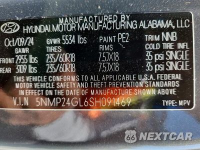 Zdjęcie 13 z 13 samochodu: 2025 HYUNDAI SANTA FE SEL VIN:5NMP24GL6SH091469 - miniatura