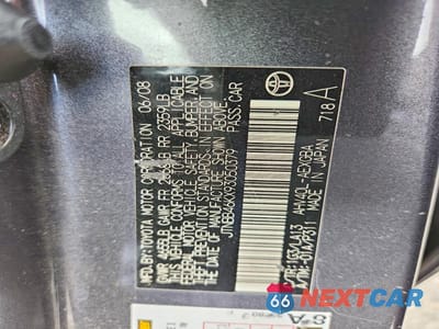 Zdjęcie 12 z 12 samochodu: 2009 TOYOTA CAMRY HYBRID VIN:JTNBB46KX93050379 - miniatura