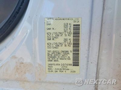 Zdjęcie 12 z 12 samochodu: 2014 NISSAN NV 2500 VIN:1N6BF0LX9EN107698 - miniatura