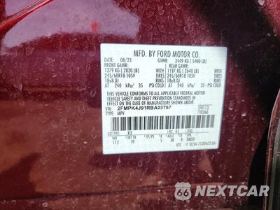 Zdjęcie 12 z 12 samochodu: 2024 FORD EDGE SEL VIN:2FMPK4J91RBA03767 - miniatura