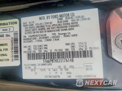 Zdjęcie 13 z 13 samochodu: 2018 FORD MUSTANG VIN:1FA6P8THXJ5176148 - miniatura