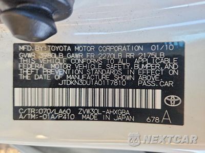 Zdjęcie 12 z 12 samochodu: 2010 TOYOTA PRIUS V VIN:JTDKN3DU1A0117810 - miniatura