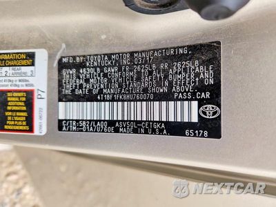 Zdjęcie 12 z 12 samochodu: 2017 TOYOTA CAMRY XLE VIN:4T1BF1FK8HU760070 - miniatura