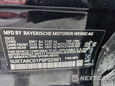 Zdjęcie 13 z 13 samochodu: 2023 BMW X5 XDRIVE45E VIN:5UXTA6C01P9P02681 - miniatura