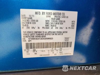 Zdjęcie 14 z 14 samochodu: 2016 FORD EXPLORER POLICE INTERCEPTOR VIN:1FM5K8AT2GGA98923 - miniatura