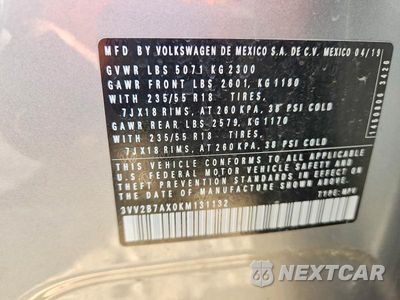 Zdjęcie 13 z 13 samochodu: 2019 VOLKSWAGEN TIGUAN SE VIN:3VV2B7AX0KM131132 - miniatura