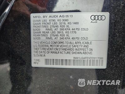 Zdjęcie 14 z 14 samochodu: 2013 AUDI Q7 PREMIUM PLUS VIN:WA1LGAFEXDD017088 - miniatura