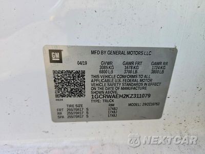 Zdjęcie 12 z 12 samochodu: 2019 CHEVROLET SILVERADO C1500 VIN:1GCRWAEH2KZ311079 - miniatura