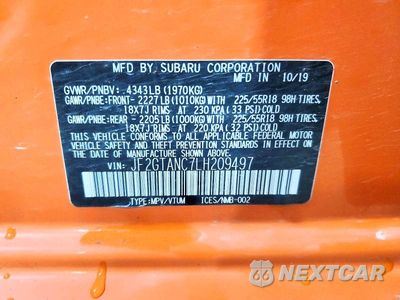 Zdjęcie 13 z 13 samochodu: 2020 SUBARU CROSSTREK LIMITED VIN:JF2GTANC7LH209497 - miniatura