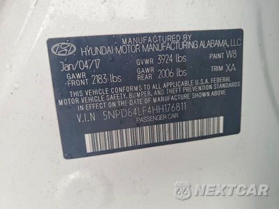 Zdjęcie 12 z 12 samochodu: 2017 HYUNDAI ELANTRA VALUE EDITION VIN:5NPD84LF4HH176811 - miniatura