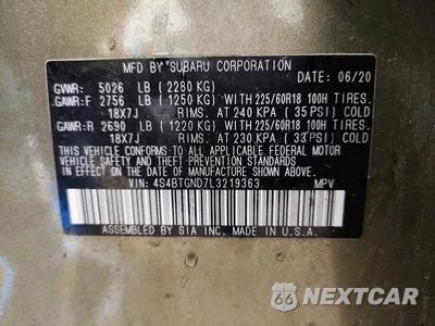 Zdjęcie 14 z 14 samochodu: 2020 SUBARU OUTBACK LIMITED XT VIN:4S4BTGND7L3219363 - miniatura