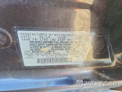 Zdjęcie 12 z 12 samochodu: 2015 NISSAN VERSA 1.6 SV VIN:3N1CN7AP6FL932172 - miniatura