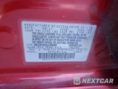 Zdjęcie 12 z 12 samochodu: 2018 NISSAN VERSA SV VIN:3N1CN7AP5JL803509 - miniatura