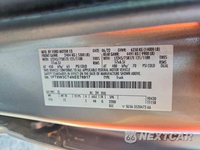 Zdjęcie 12 z 12 samochodu: 2022 FORD F350 SUPER DUTY VIN:1FT8W3CT4NEE76917 - miniatura