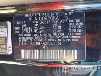 Zdjęcie 13 z 13 samochodu: 2023 KIA SORENTO EX VIN:KNDRHDLGXP5172534 - miniatura