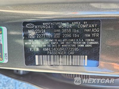 Zdjęcie 13 z 13 samochodu: 2024 HYUNDAI ELANTRA SEL VIN:KMHLS4DG8RU773595 - miniatura