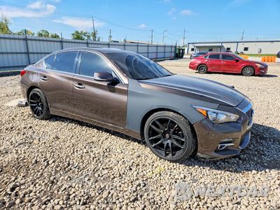 Czwarte zdjęcie samochodu z boku: 2014 INFINITI Q50 PREMIUM VIN:JN1BV7ARXEM680055 - miniatura