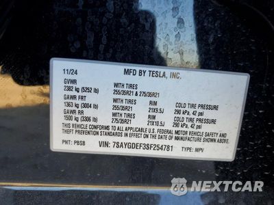Zdjęcie 13 z 13 samochodu: 2025 TESLA MODEL Y VIN:7SAYGDEF3SF254781 - miniatura